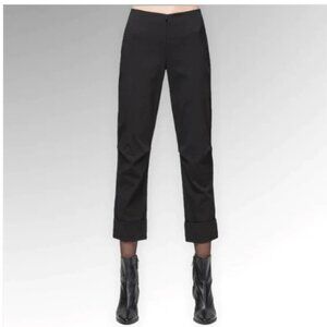 Porto SF Verona Crop Pant Lagenlook Zip Front Brown
